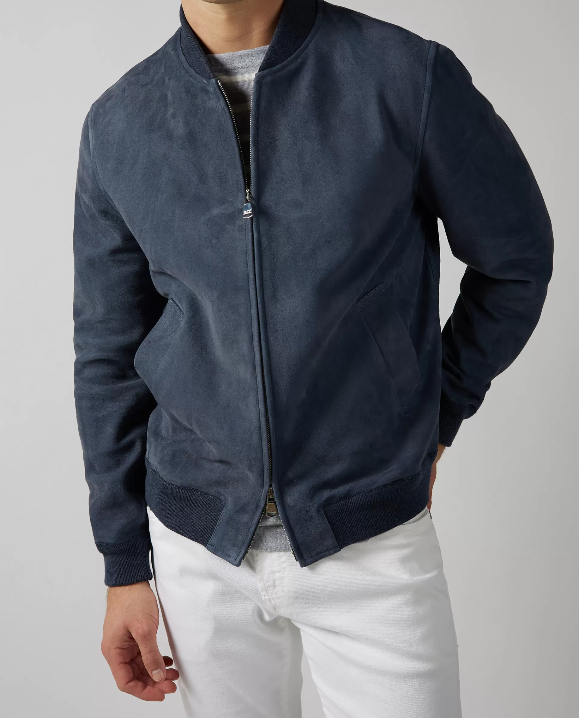 Outlet Suede Jasje Mannen Jassen