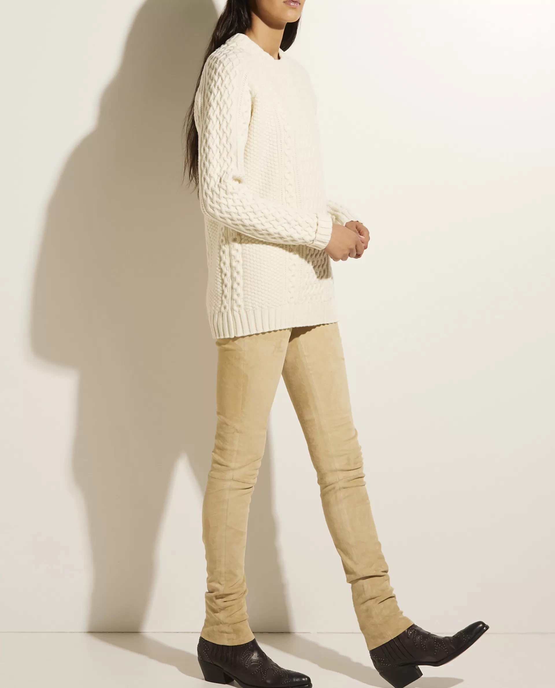 Store Suede Legging Met Stretch Vrouwen Broeken