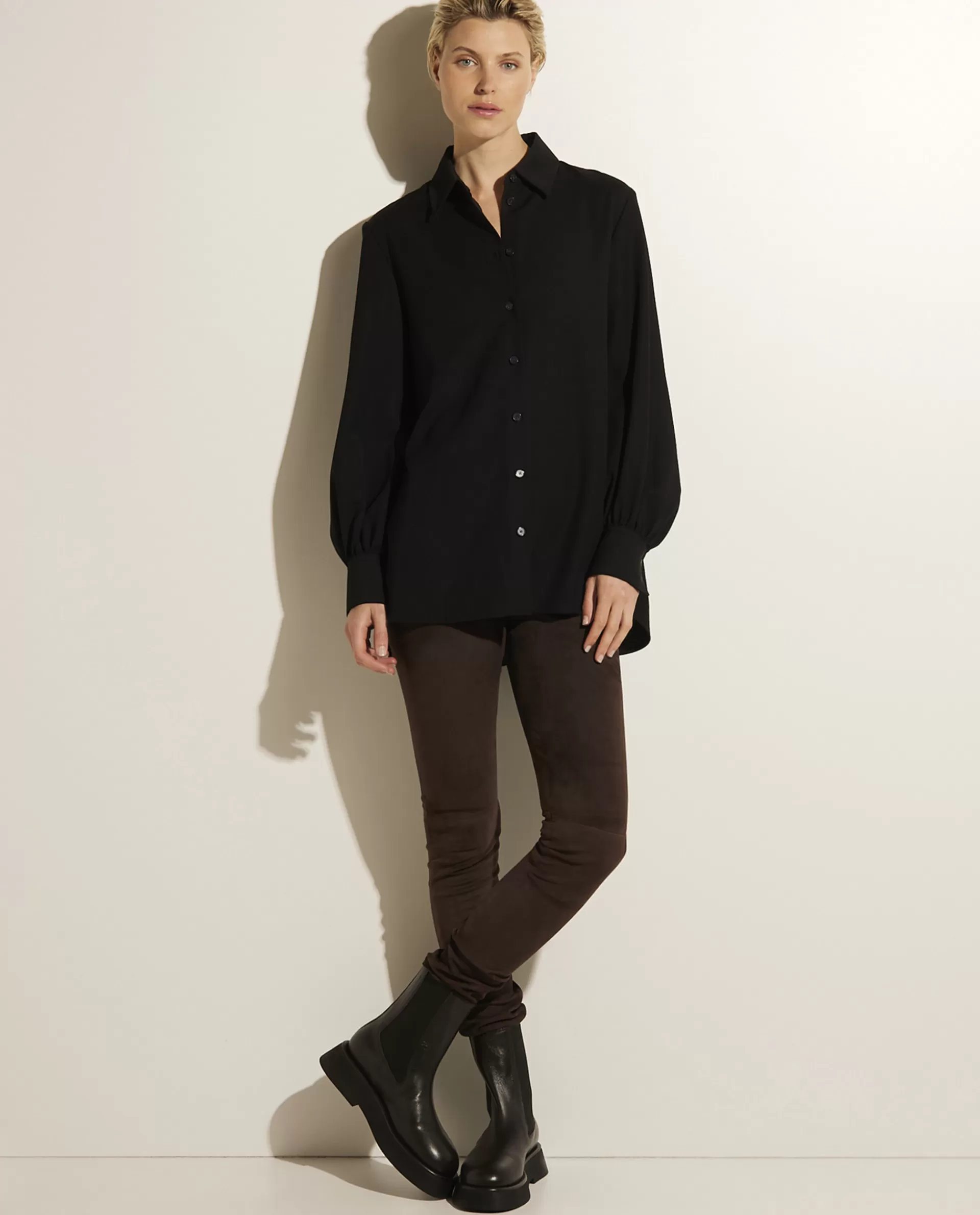 Outlet Suede Skinny Broek Vrouwen Broeken