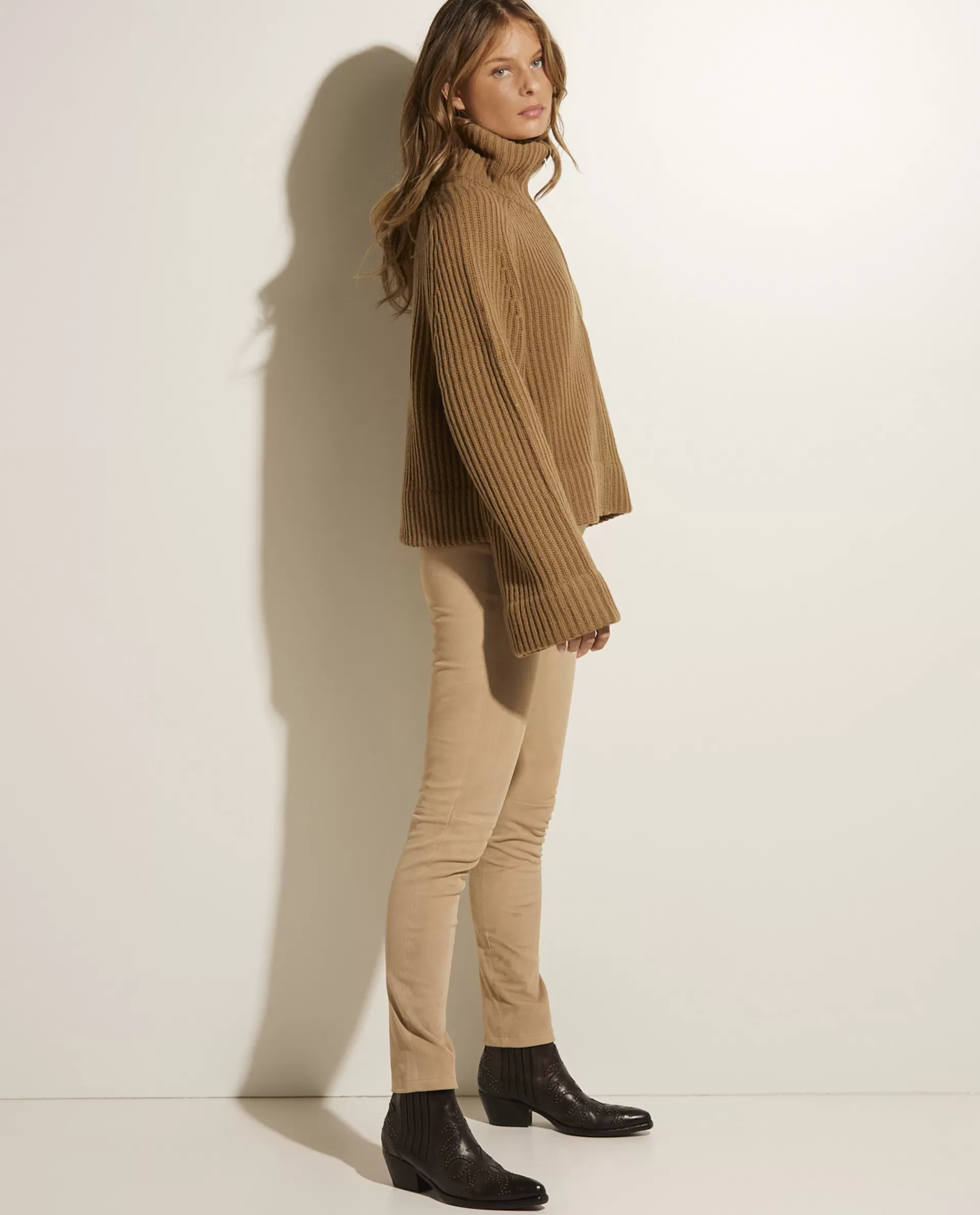 Clearance Suede Skinny Broek Vrouwen Broeken