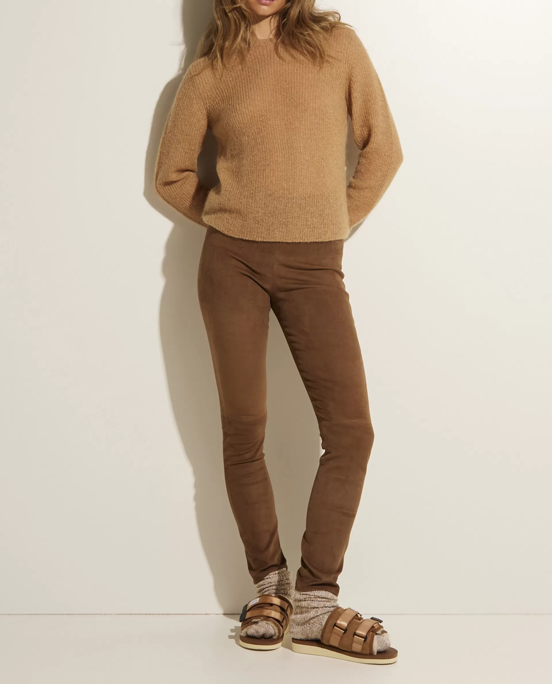 Discount Suede Skinny Broek Vrouwen Broeken