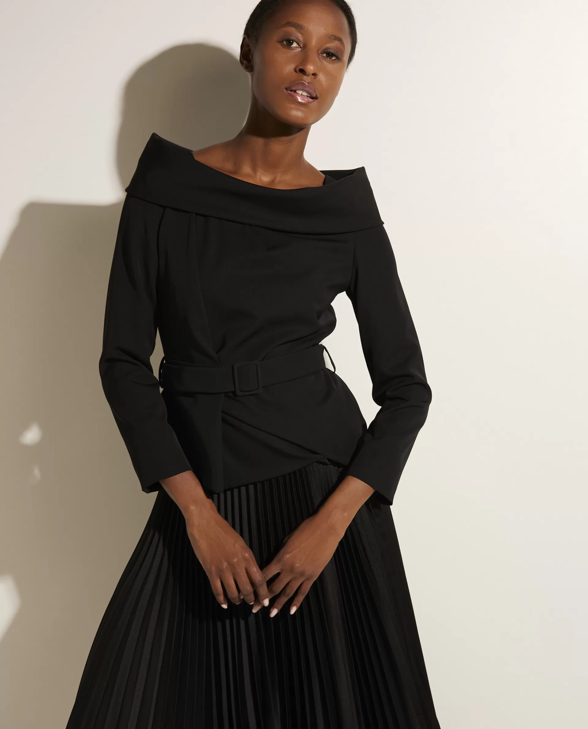 Hot Top Met Wijde Kraag Vrouwen Tops