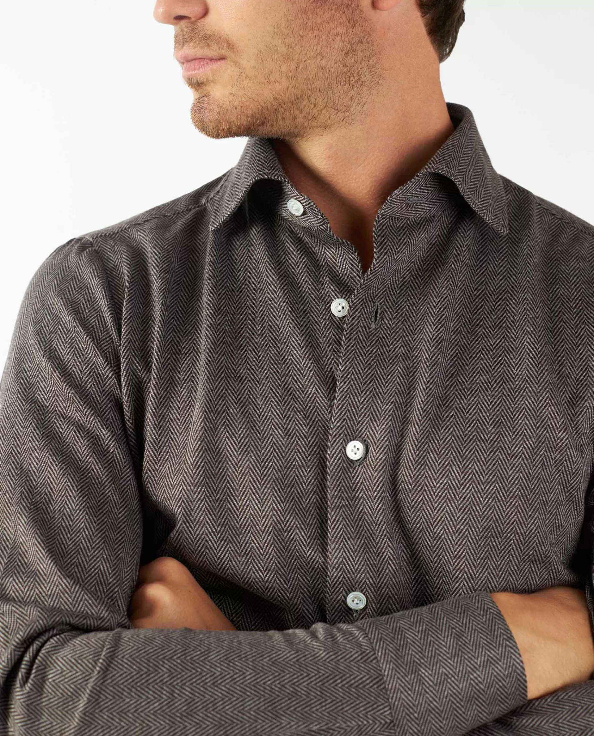Clearance Visgraat Shirt Mannen Shirts