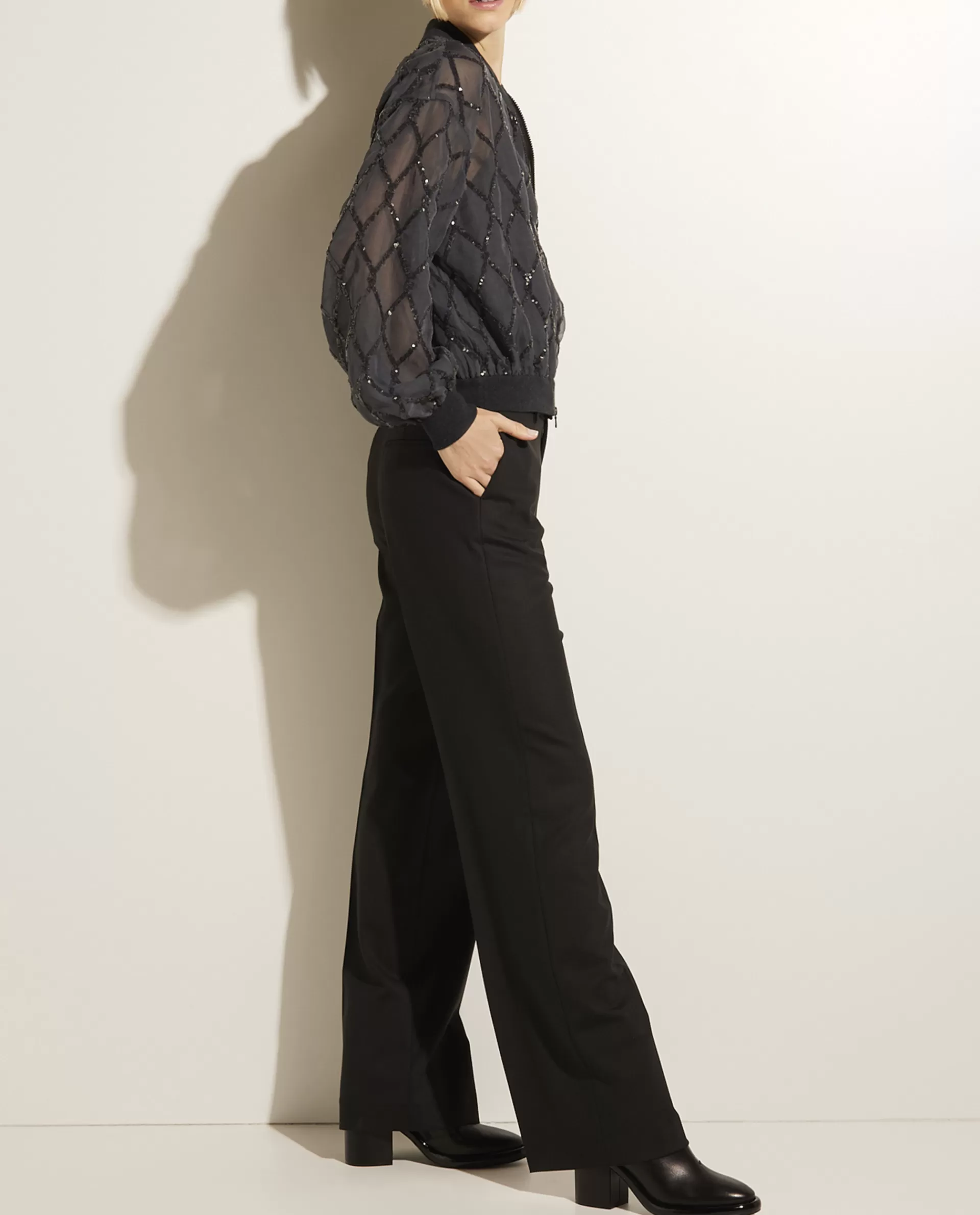 Sale Wijde Broek In Wolmix Vrouwen Broeken