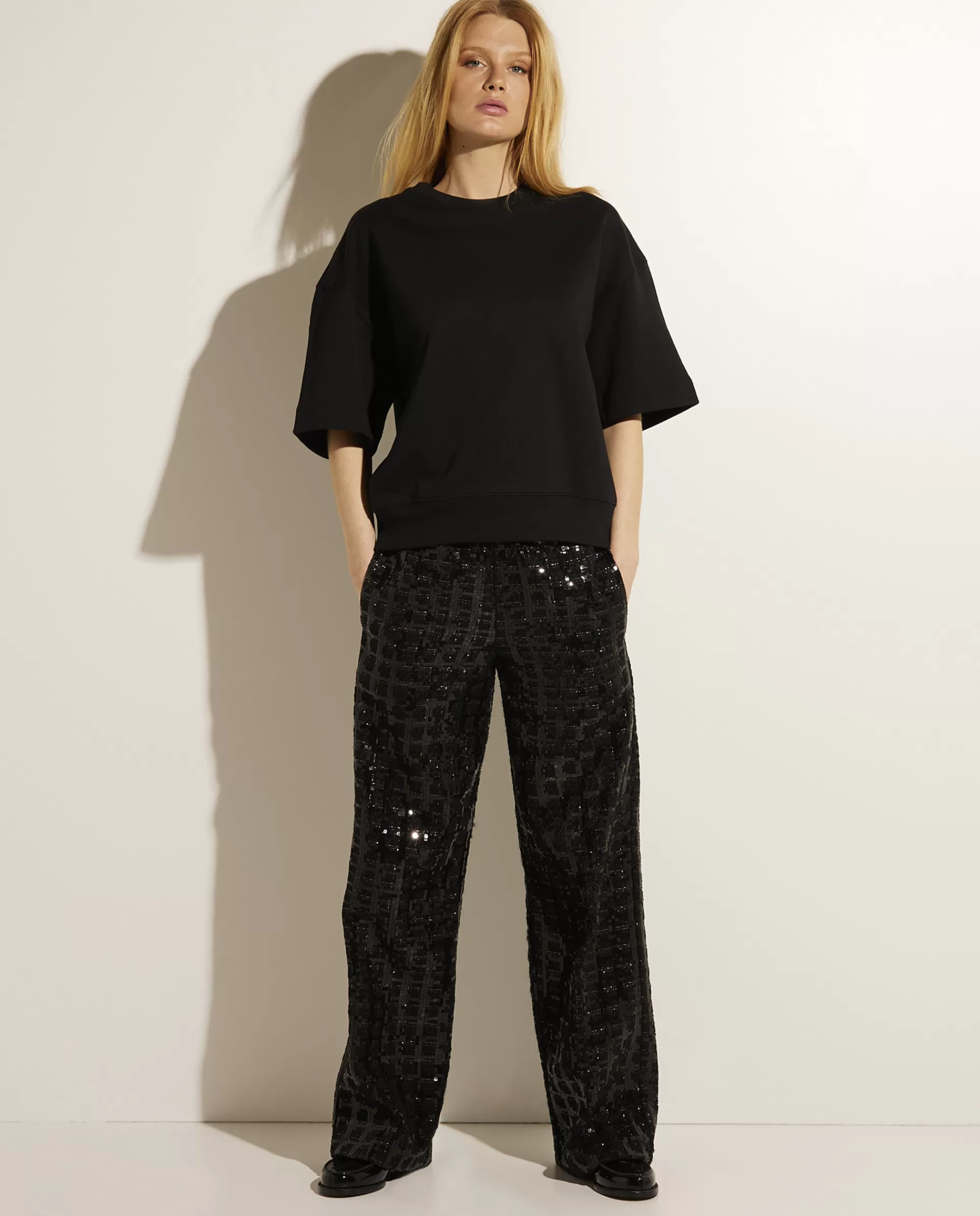 Flash Sale Wijde Broek Met Pailletten Vrouwen Broeken