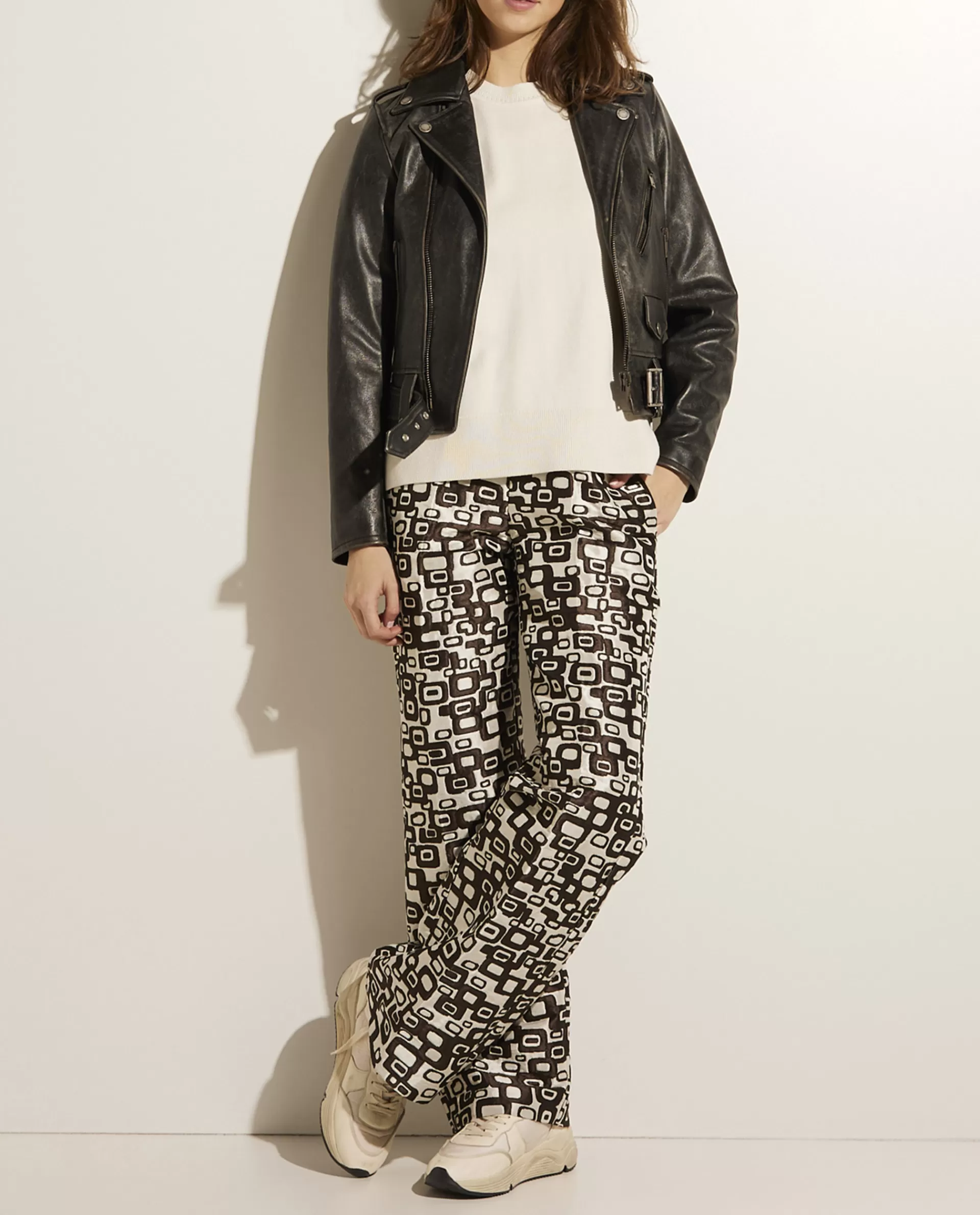Discount Wijde Broek Met Print Vrouwen Broeken