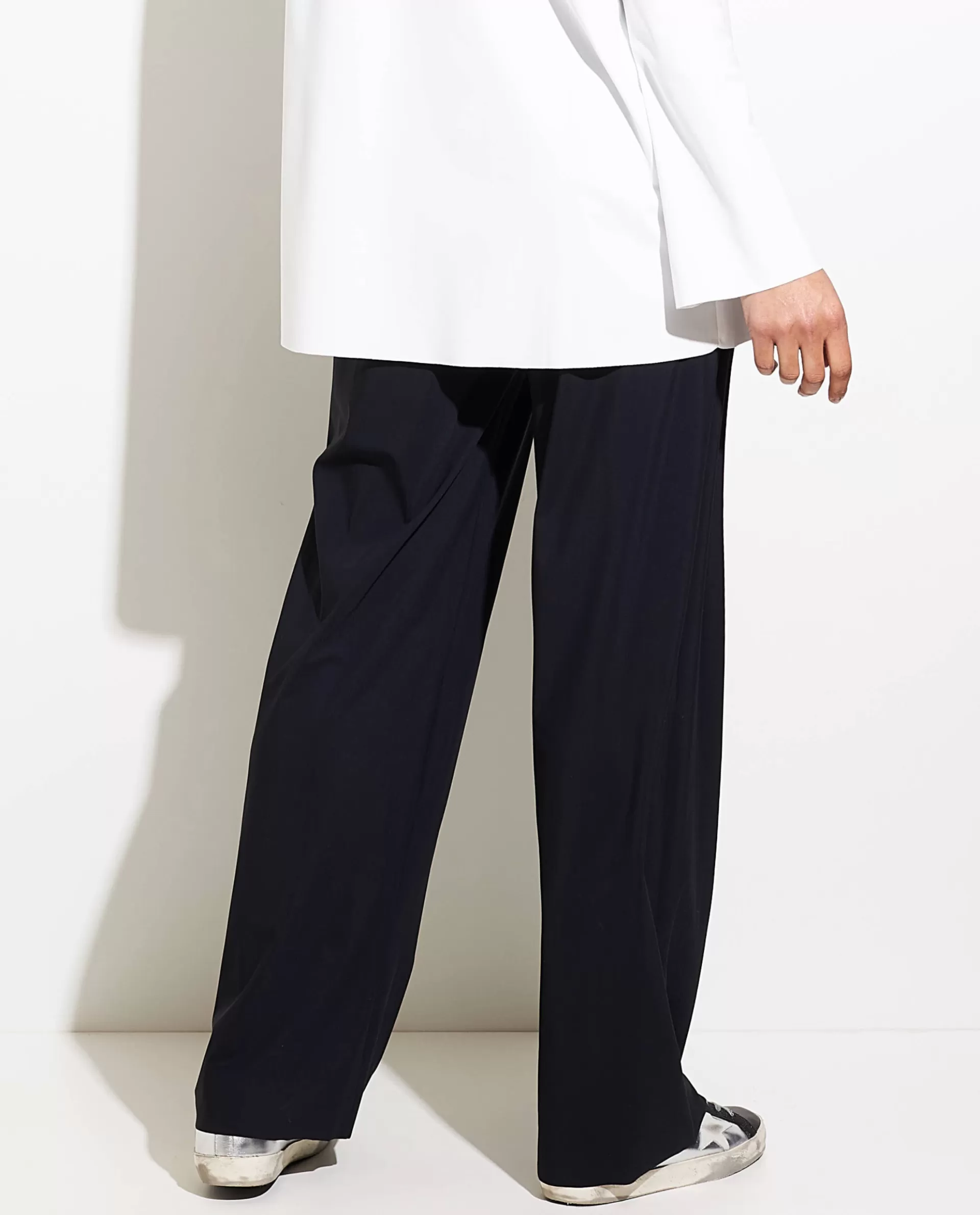 Sale Wijde Broek Met Stretch Vrouwen Broeken