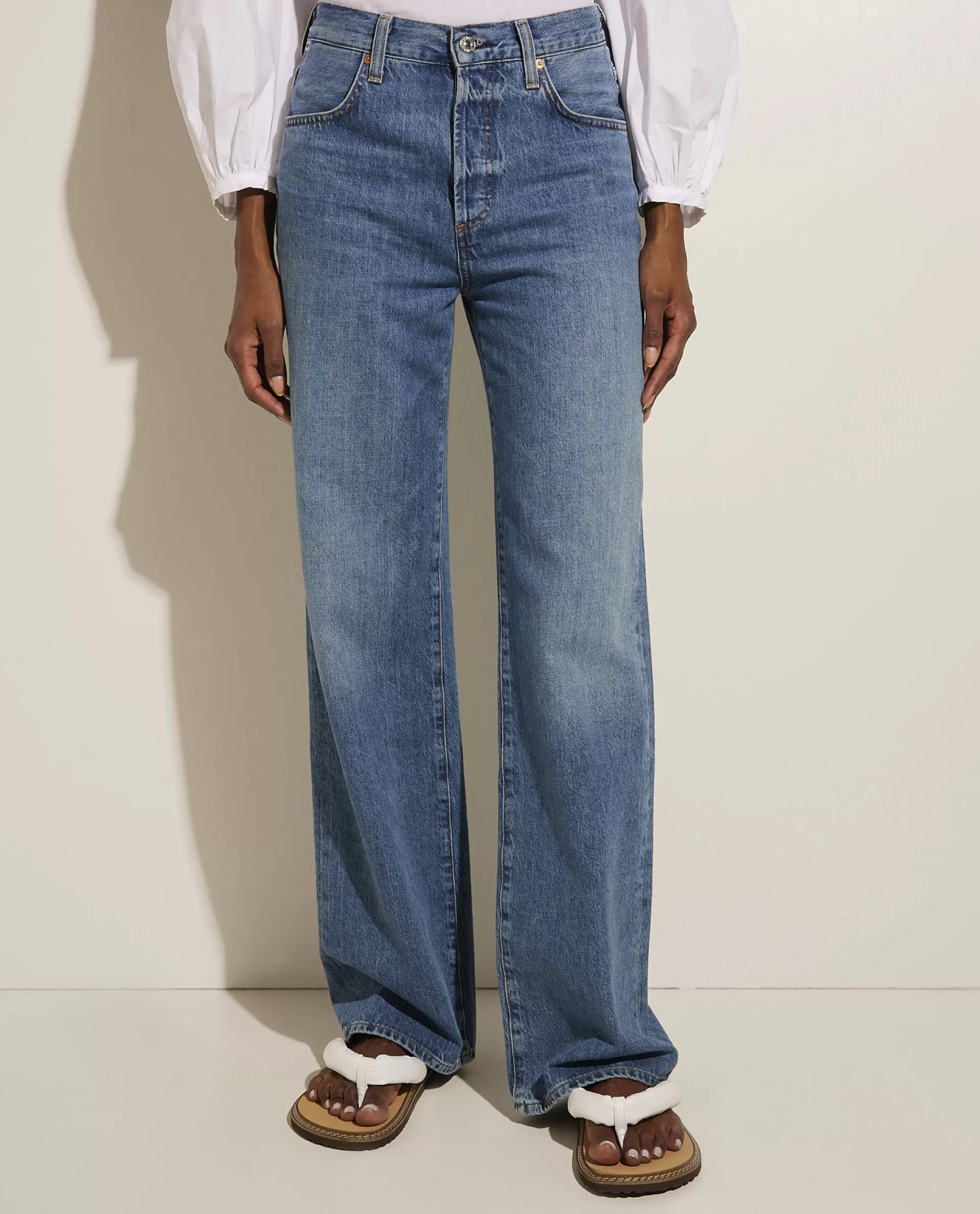 Cheap Wijde Denim Broek Vrouwen Broeken