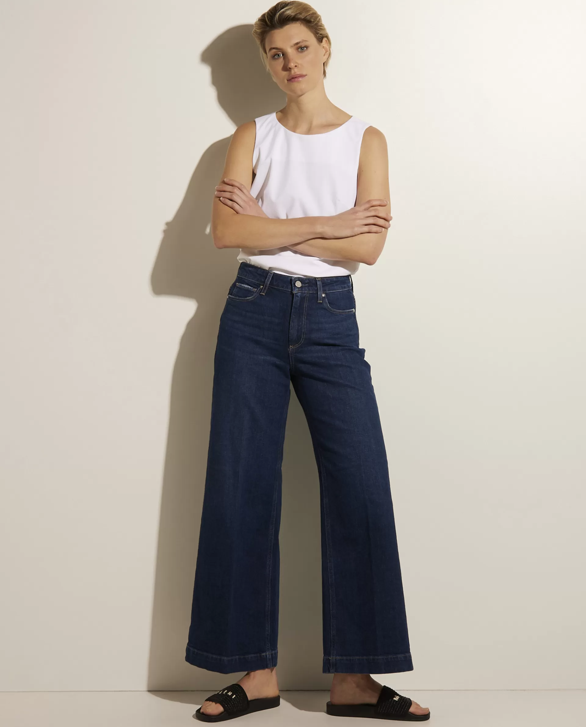 Online Wijde Jeans Vrouwen Broeken