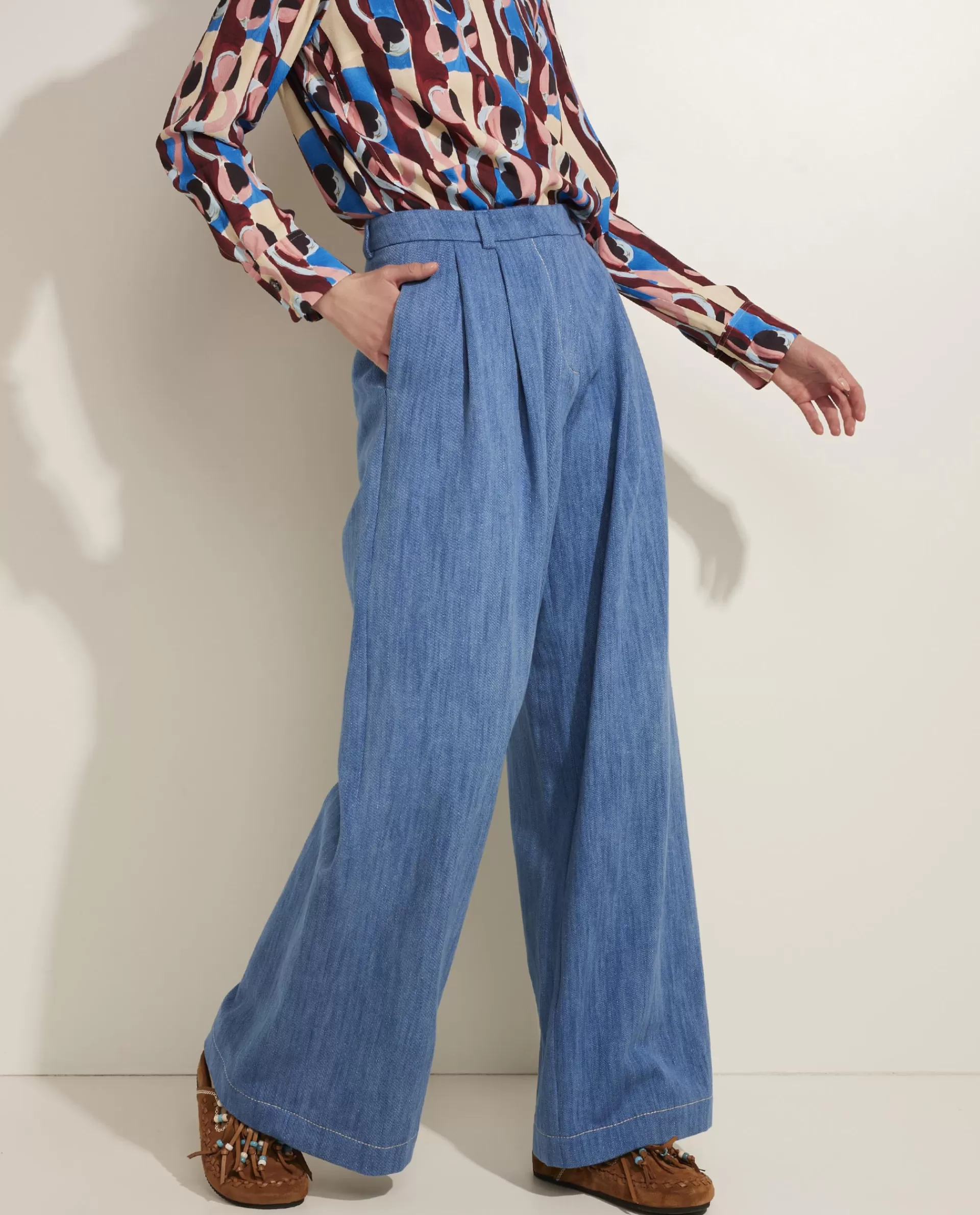 Online Wijde Jeans Vrouwen Broeken