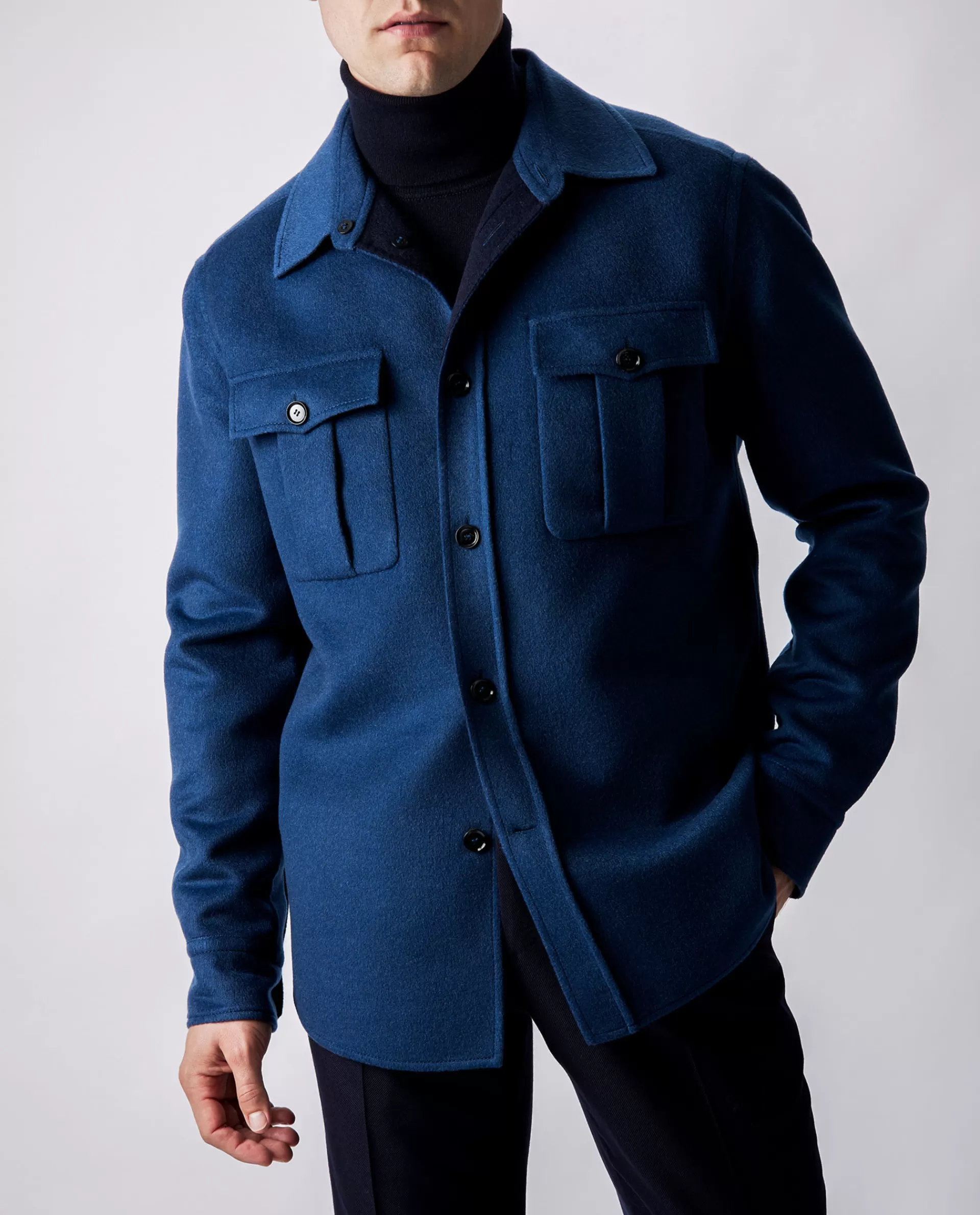 Shop Wol Cashmere Overshirt Mannen Jassen