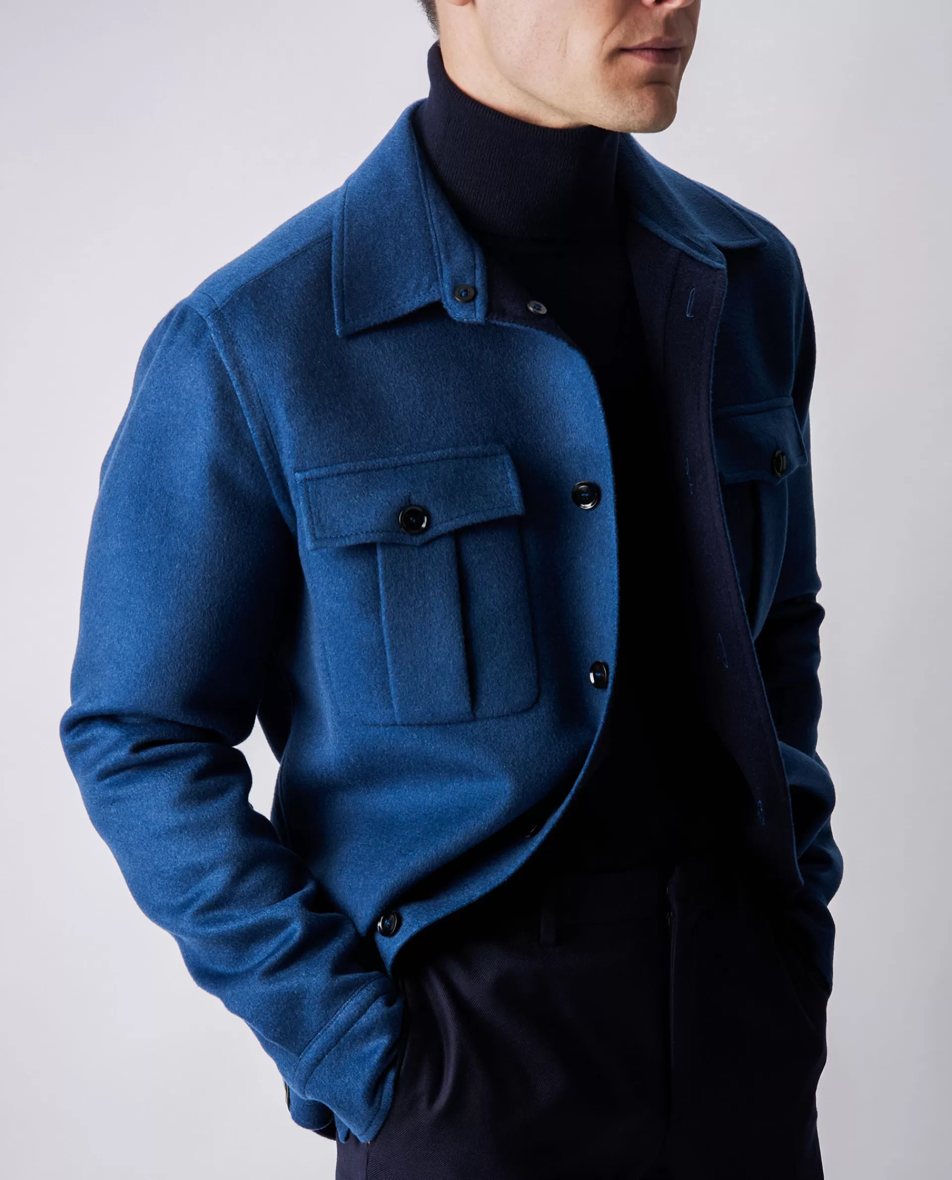 Shop Wol Cashmere Overshirt Mannen Jassen