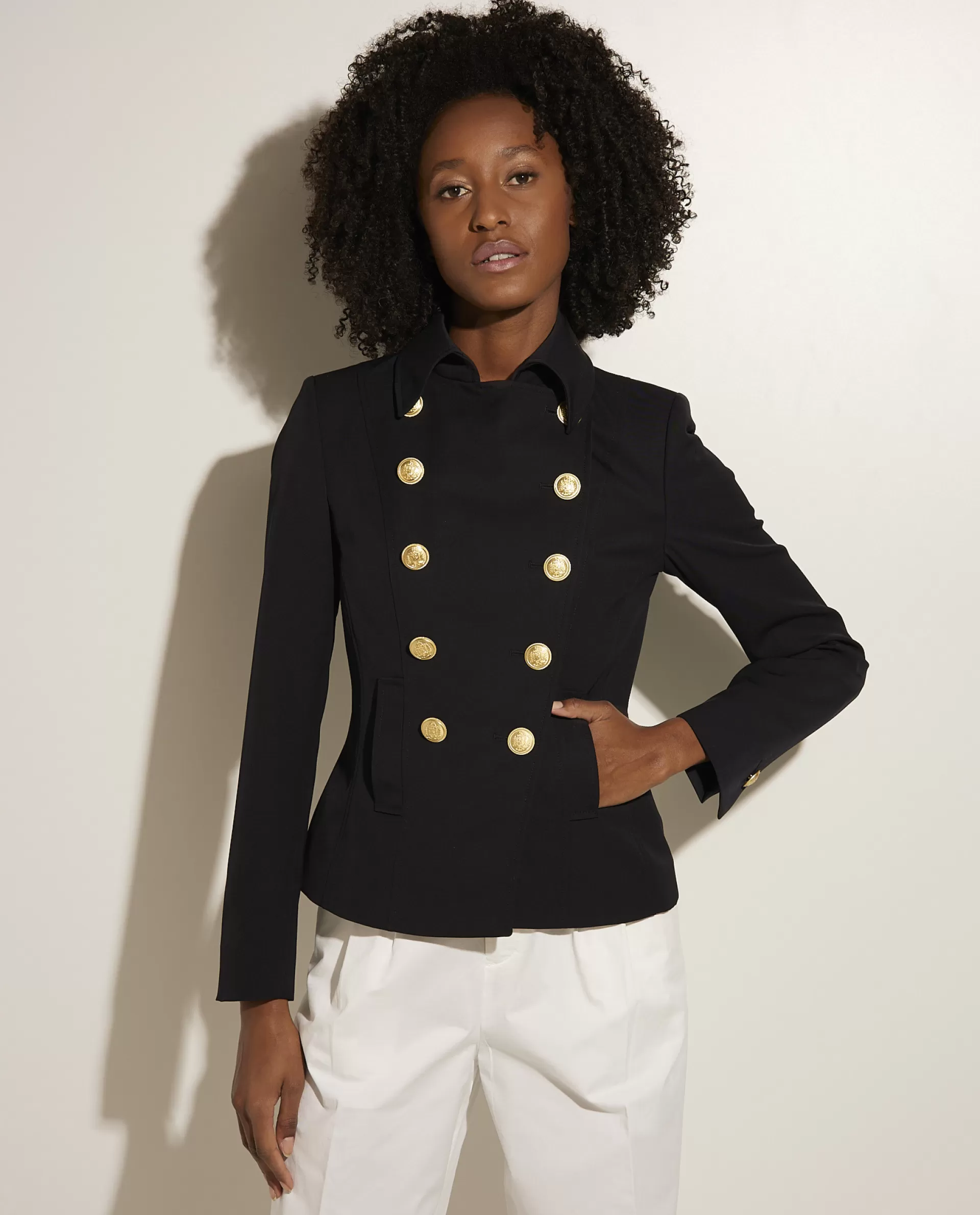Store Wollen Double-Breasted Blazer Vrouwen Blazers