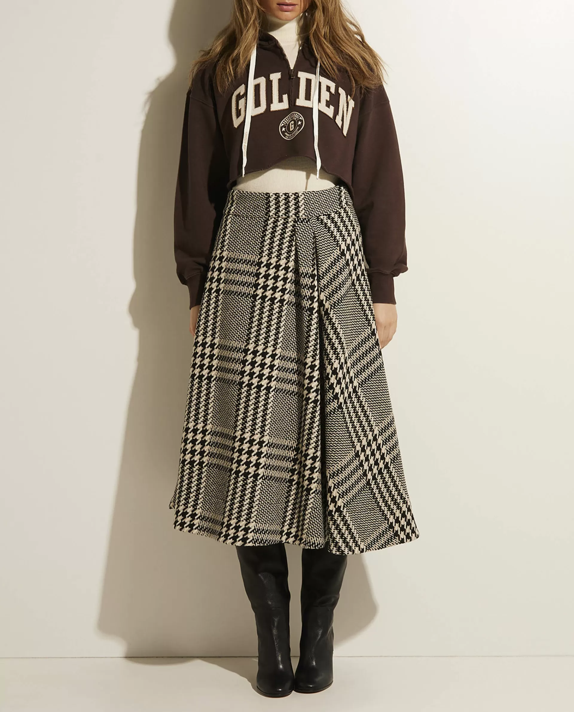 Store Wollen Midi Rok Vrouwen Rokken