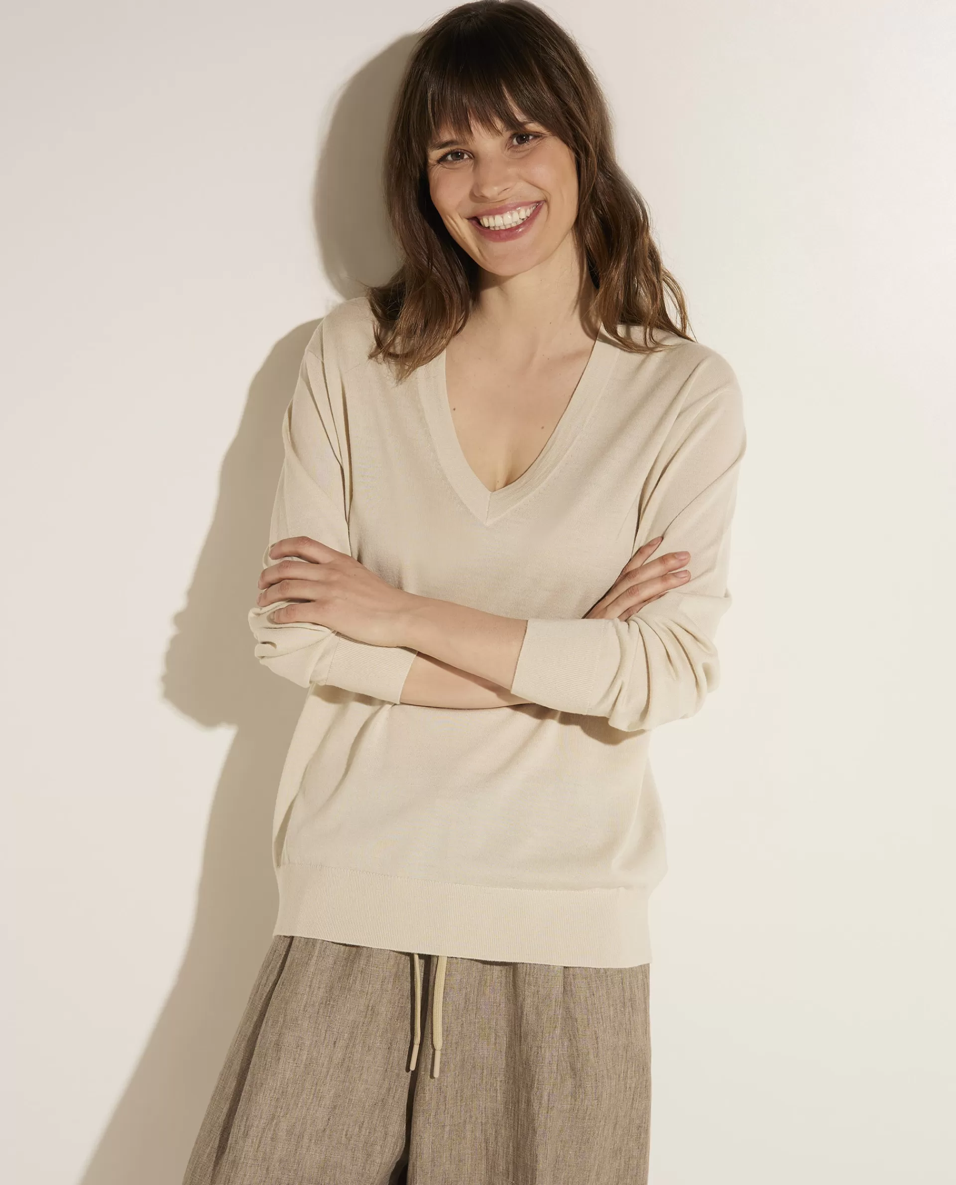 Clearance Wollen V-Hals Trui Vrouwen Knitwear