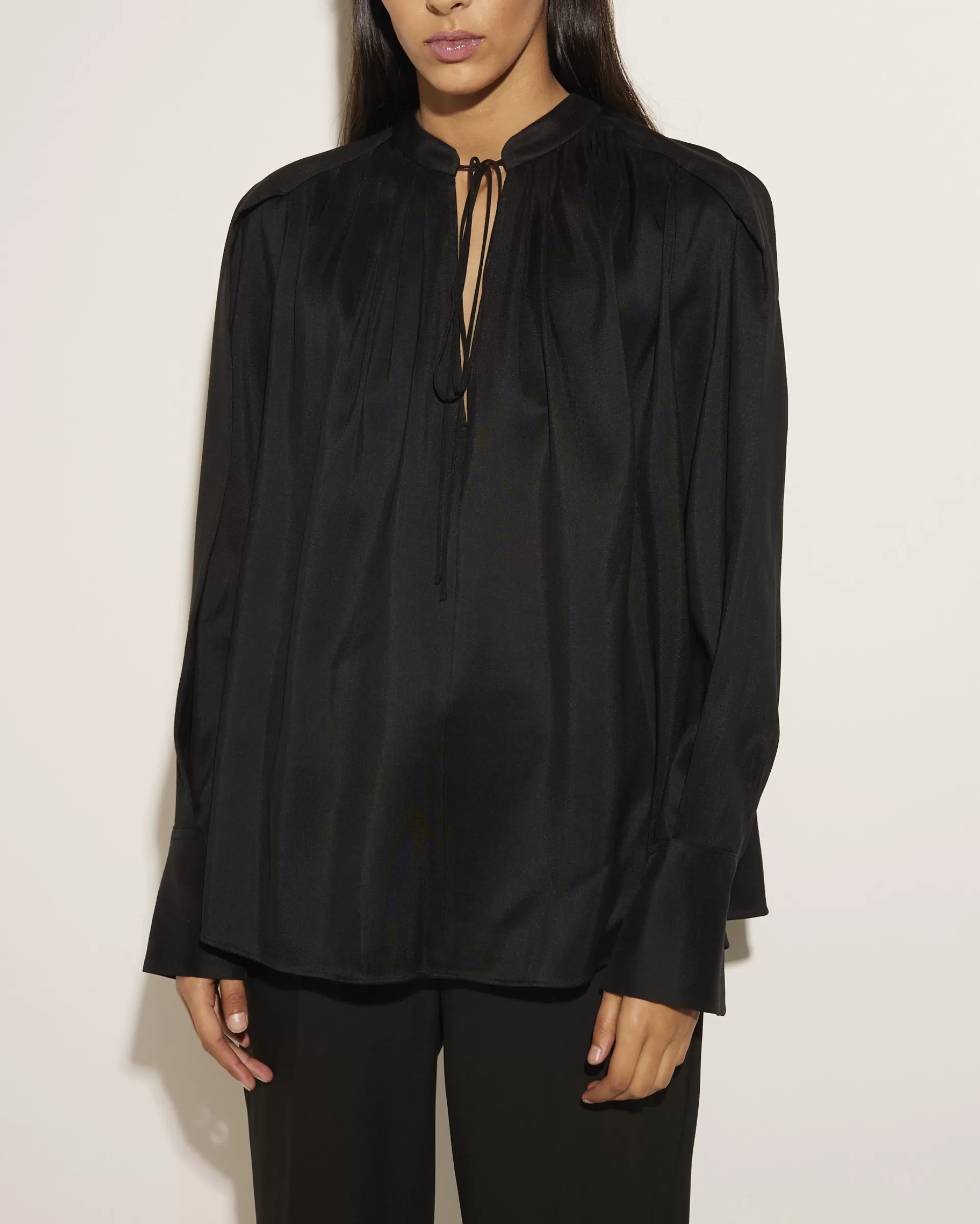 Online Wol-Zijden Blouse Vrouwen Blouses