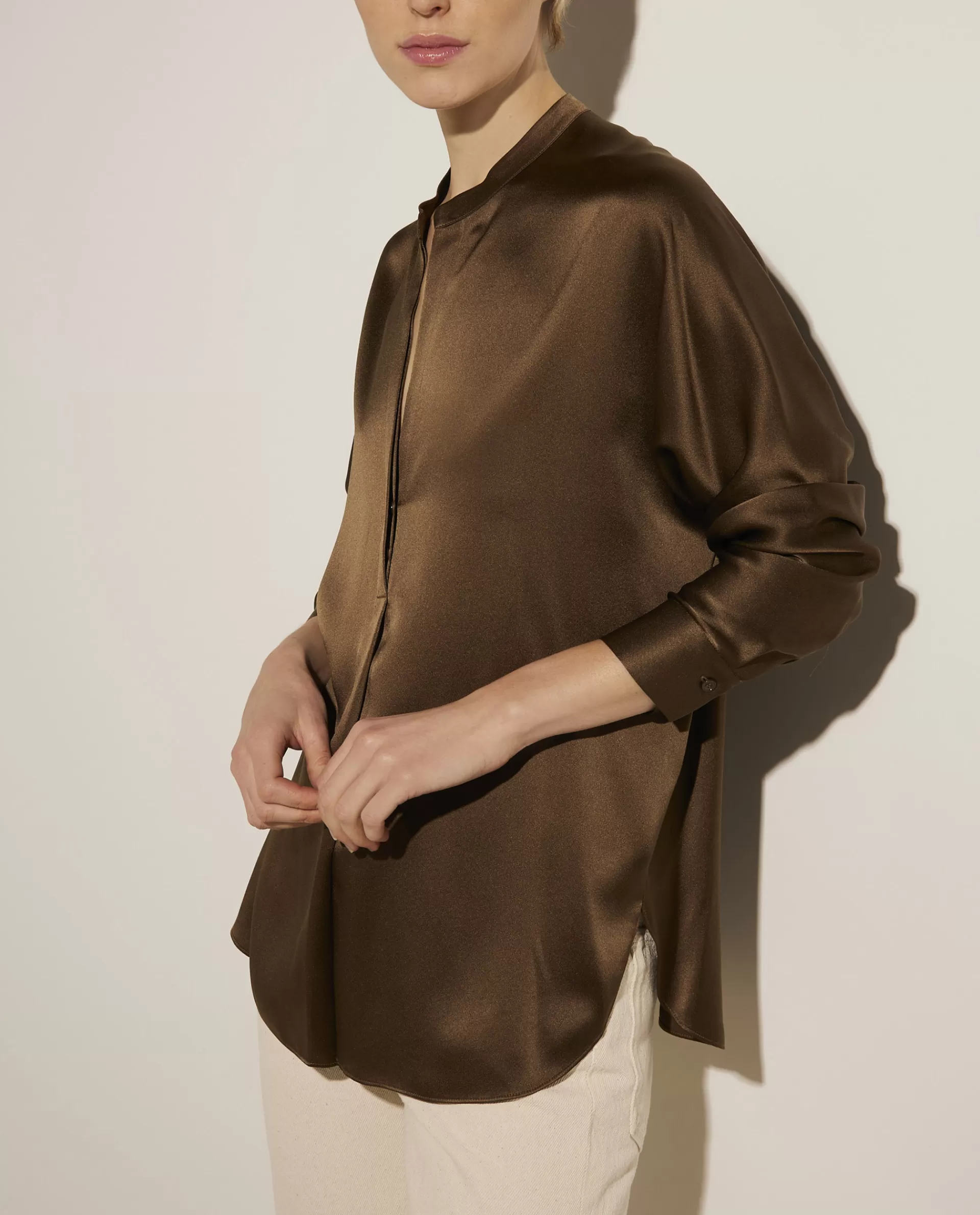 Store Zijden Blouse Vrouwen Blouses
