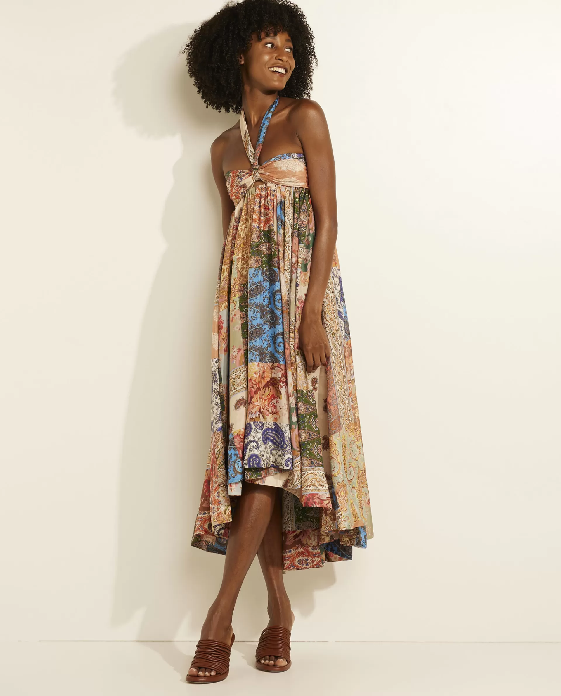Fashion Zijden Jurk Met Print Vrouwen Jurken