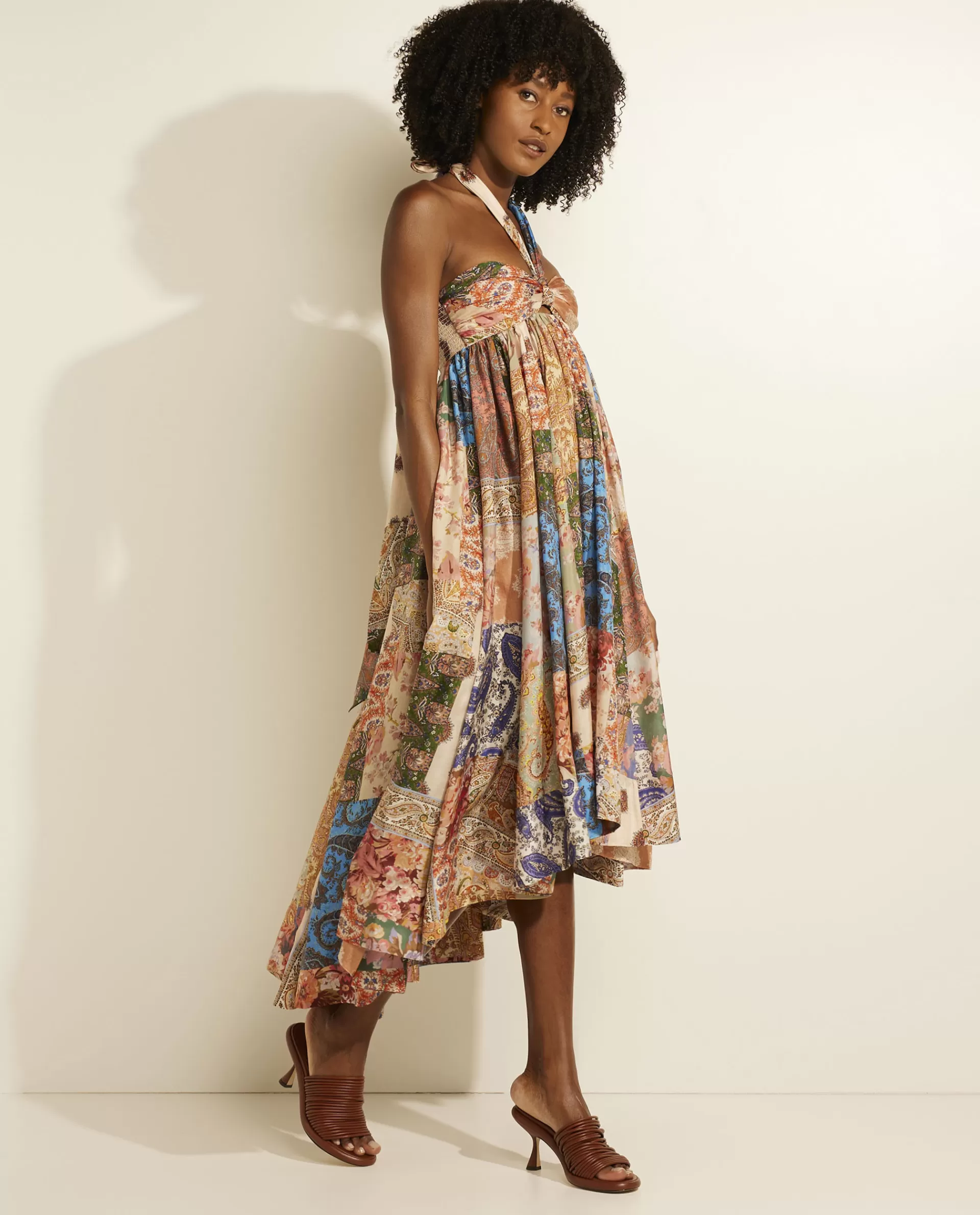 Fashion Zijden Jurk Met Print Vrouwen Jurken