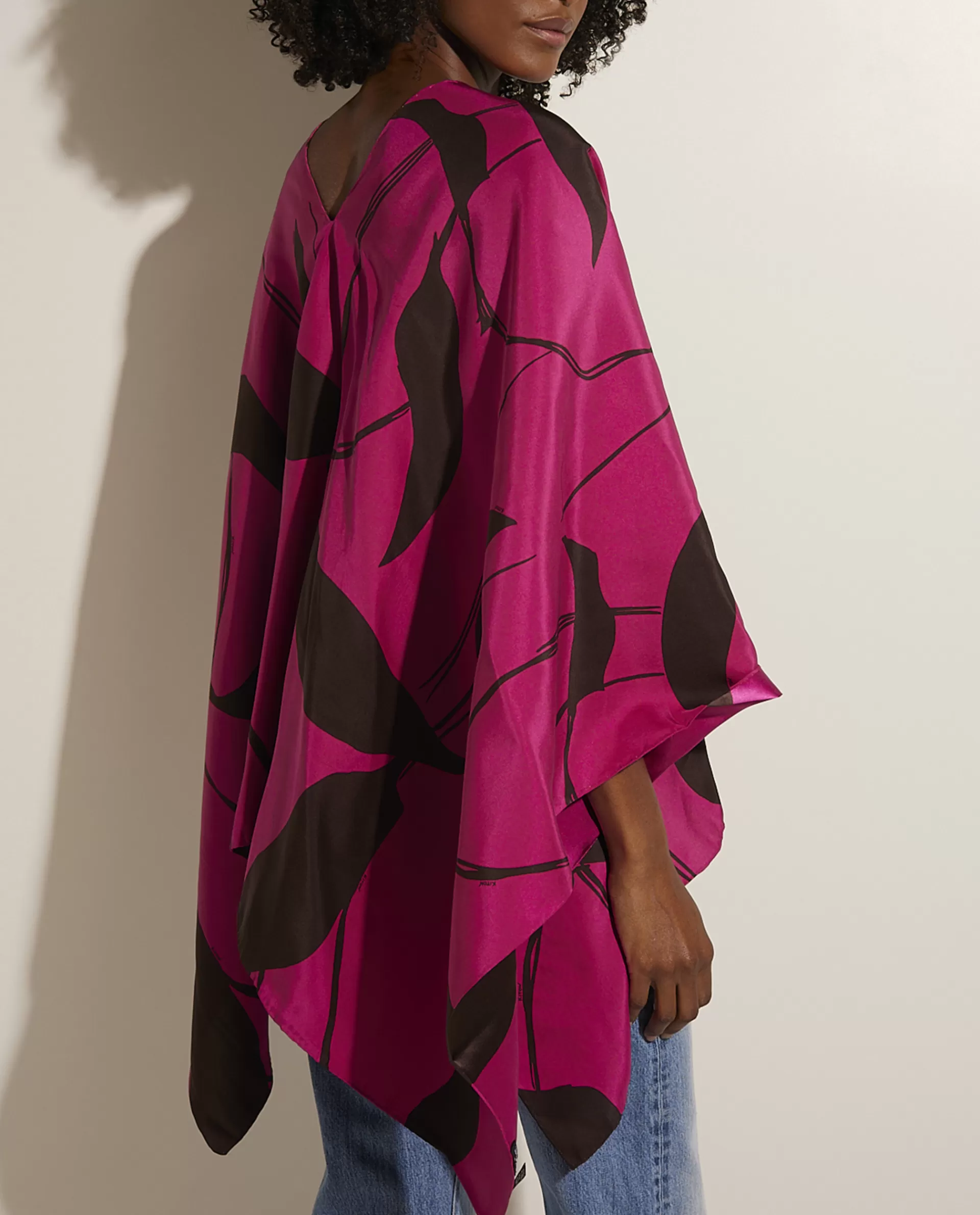 Fashion Zijden Poncho Vrouwen Blouses